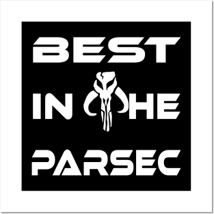 "BEST IN THE PARSEC" WHITE logo Posters and Art